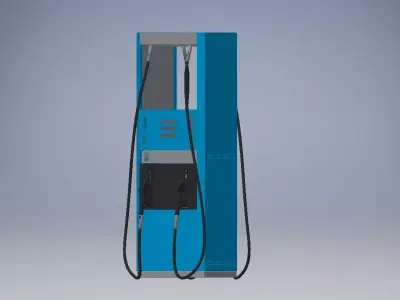 Fuel station 3d model 3D model