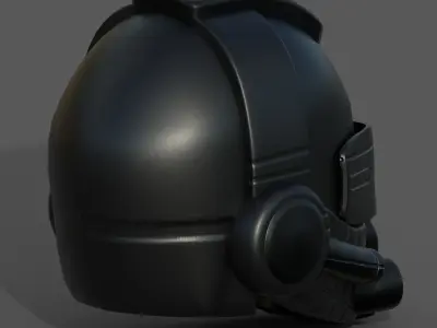 Helmet scifi military combat 3d  Low-poly 3D model 2