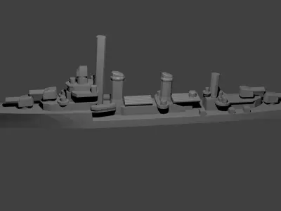 US Benson Class Destroyer Warship 3D print model