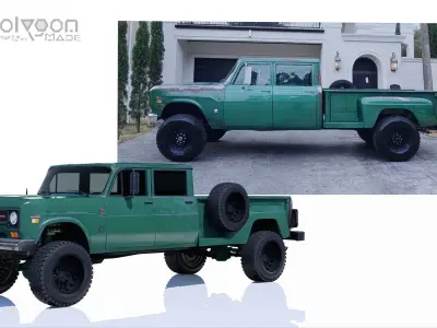 International Harvester Travelette Stepside Crew Cab 3D model
