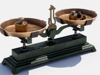 Old Scale Low-poly 3D model