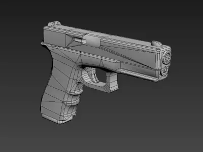 Glock 17 Low-poly 3D model