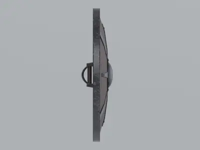 Medieval round wooden shield Free low-poly 3D model
