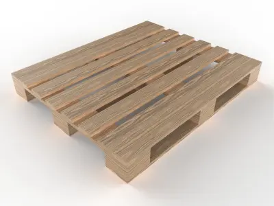 Pallet PBR 1200mm x 1000mm 3D model