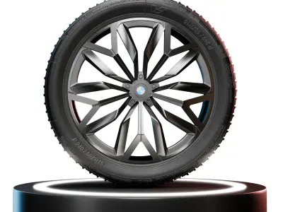 Realistic Wheel 3D Model 4K PBR Textures Game Ready Low-poly 3D model
