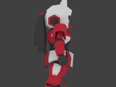 Super Mecha 19 - Rikebi of Code Name RK3BI Low-poly 3D model