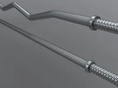 PBR Adjustable Barbell Set A2 Low-poly 3D model