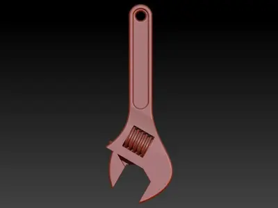 Wrench pendant silver gold printable jewelry  3D print model