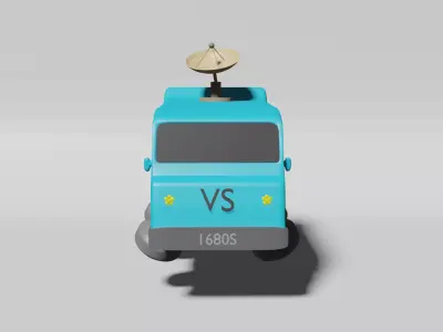 Flower Truck 3D model