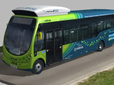 Wrightbus Streetlite Arriva Electric Bus 2014 Low-poly 3D model