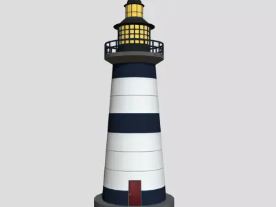 Lighthouse - Low-poly PBR Model Low-poly 3D model purchase