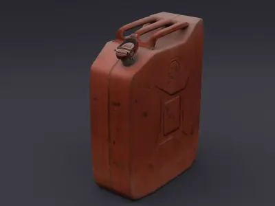 Fuel Can - Gas Can - Old Jerry Can - Low Poly Low-poly 3D model