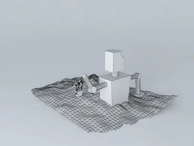 Dead Robot Free 3D model