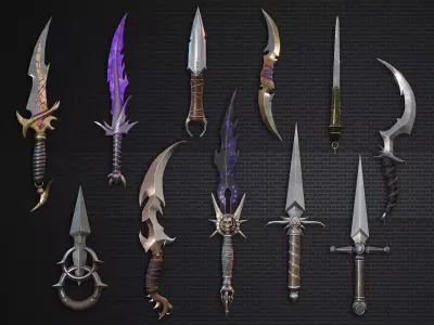 Fantasy Knife - Big Collection 3D Model Pack