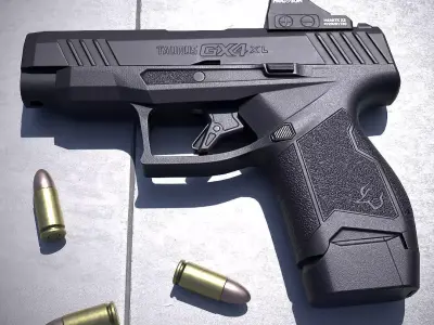 Taurus Gx4 XL with holosun hs507k x2 Low-poly 3D model