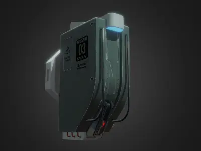 Sci-Fi Energy Station Free low-poly 3D model