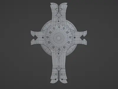 mash shield Low-poly 3D model