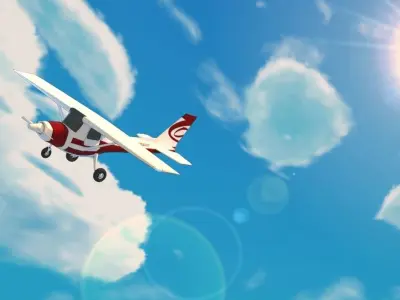 cartoon plane Free 3D model