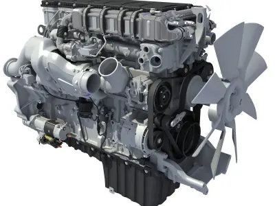 Truck Engine 3D Models 3D Model Pack