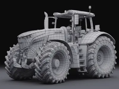 Fendt 1050 Vario Low-poly 3D model