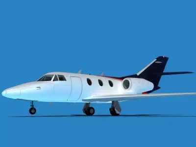 Dassault Falcon 10 V08 3D model