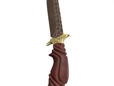  Hunter Varyag Knife Low-poly 3D model