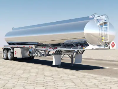 Semitrailer Tank Polar 3D model
