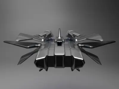 Sci-fi Spaceship 3D model by madzersolo