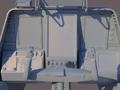 Aircraft cockpit control panel - EFIS 3D model