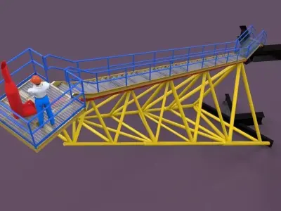 Tripod vent boom Free 3D model