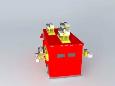 hahahahahahahahahahah red truck Free 3D model