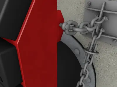 C4D dock fender 3D model
