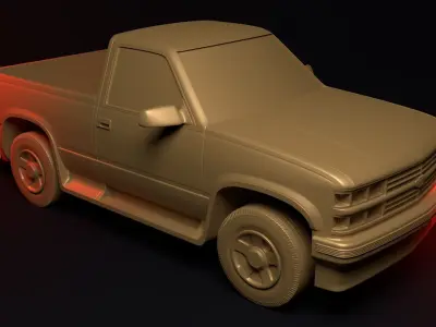 CHEVROLET CK 1500 SHORT BOX 3D print model by artgeorg