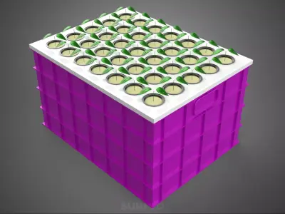 HYDROPONICS AEROPONICS DWC GROWING CLONE STATION MIST PUMP CYCLE 3D model