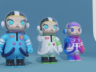 Pop Mart Figurine 01 3D model