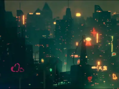 Epic Sci Fi City Realistic Lowpoly Low-poly 3D model