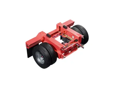 Talbert Trailer Flip Axle 3D model 3D model