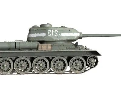 T 34 Soviet Medium Tank model Low-poly 3D model