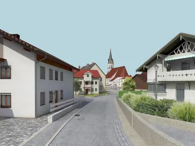 Little European village 3D model