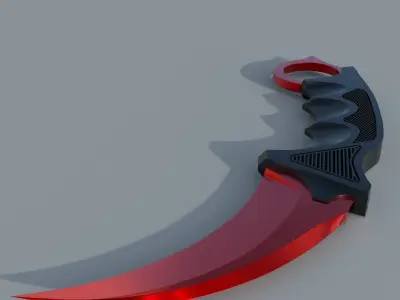 Karambit knife 3D model 5