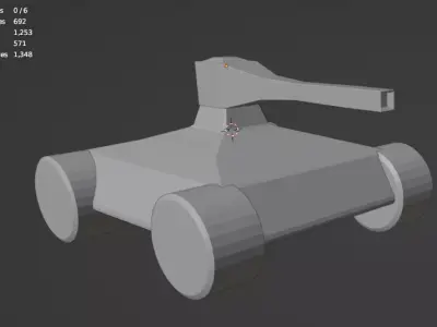 Simple Tank Free low-poly 3D model