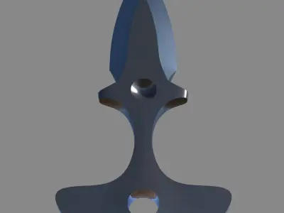Push dagger  Low-poly 3D model