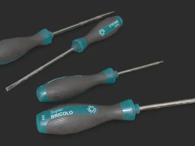 Screwdrivers Pack Low-poly 3D model