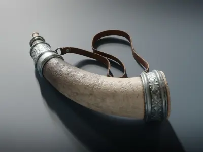 War Horn Low-poly 3D model