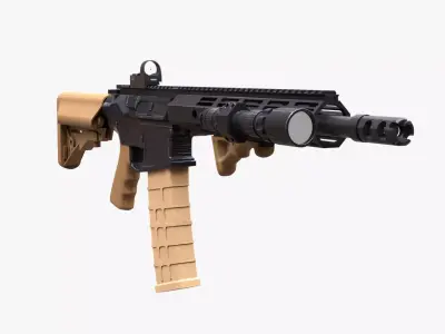 AR-15 Carbine Rifle  Free 3D model