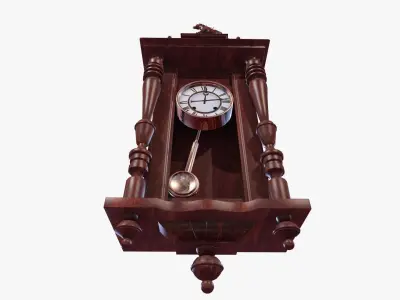 Pendulum Wall Clock 3D model