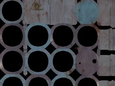 rusty oil barrel  Low-poly 3D model