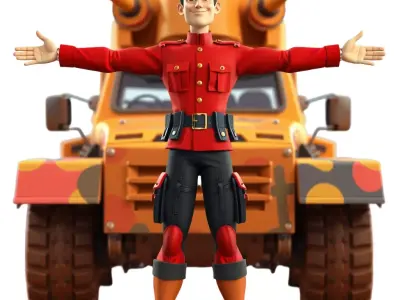 Vibrant Soldier Tank model pack Low-poly 3D model