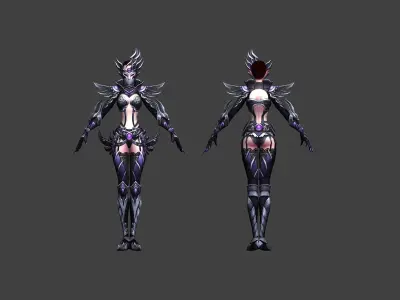 Female Rakshasa Low-poly 3D model