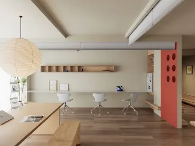  Office interior scene 10 3D model